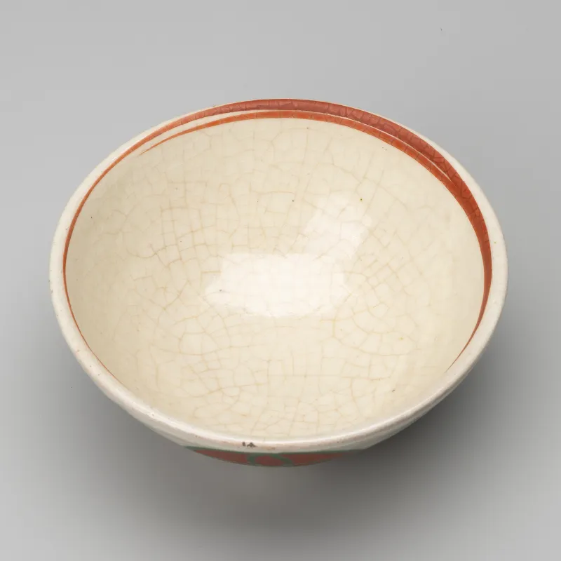 赤絵丸紋茶碗