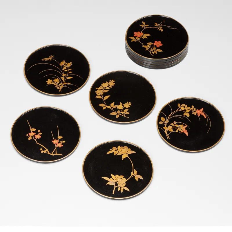 蒔絵 絵替り 菓子器　十枚